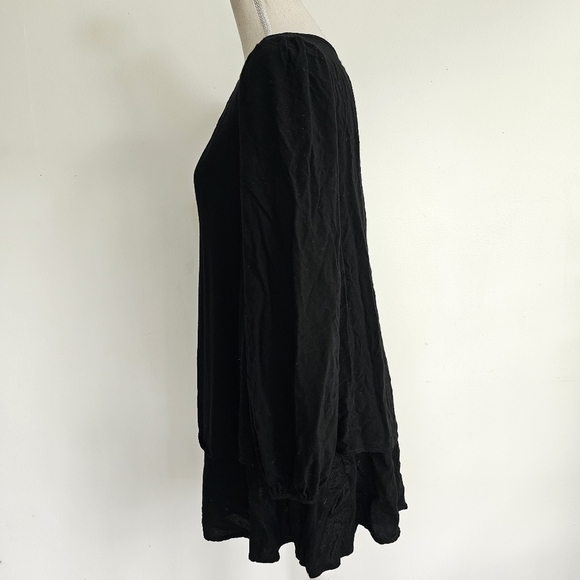 Free People "Beck" Black Tiered Mini Dress - Picture 5 of 9